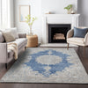 Piper Looms Chantille Oriental ACN1003 Navy Machine Washable Area Rug Lifestyle Image Feature