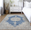 Piper Looms Chantille Oriental ACN1003 Navy Machine Washable Area Rug Lifestyle Image Feature