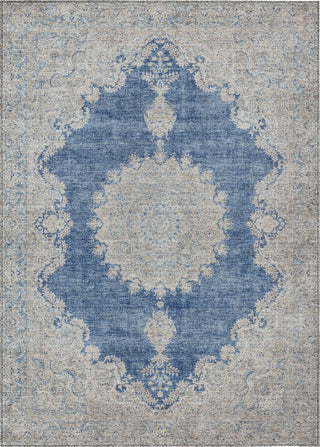 Piper Looms Chantille Oriental ACN1003 Navy Machine Washable Area Rug main image