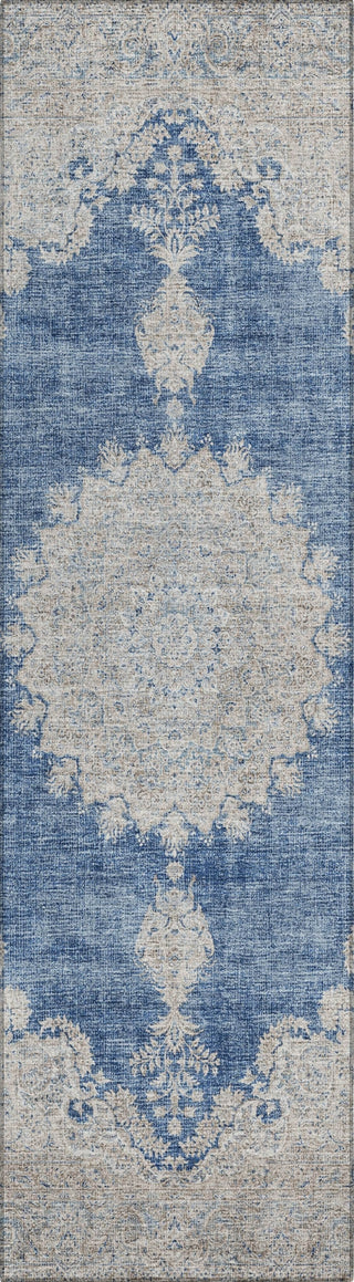 Piper Looms Chantille Oriental ACN1003 Navy Machine Washable Area Rug Runner Main Image