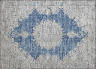 Piper Looms Chantille Oriental ACN1003 Navy Machine Washable Area Rug Scatter Main Image