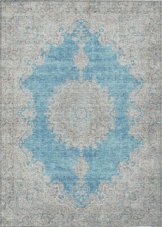 Piper Looms Chantille Oriental ACN1003 Teal Machine Washable Area Rug main image
