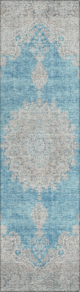 Piper Looms Chantille Oriental ACN1003 Teal Machine Washable Area Rug Runner Main Image
