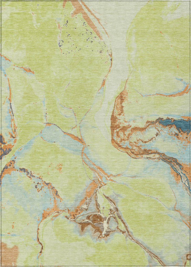 Piper Looms Chantille Abstract ACN1005 Aloe Machine Washable Area Rug main image