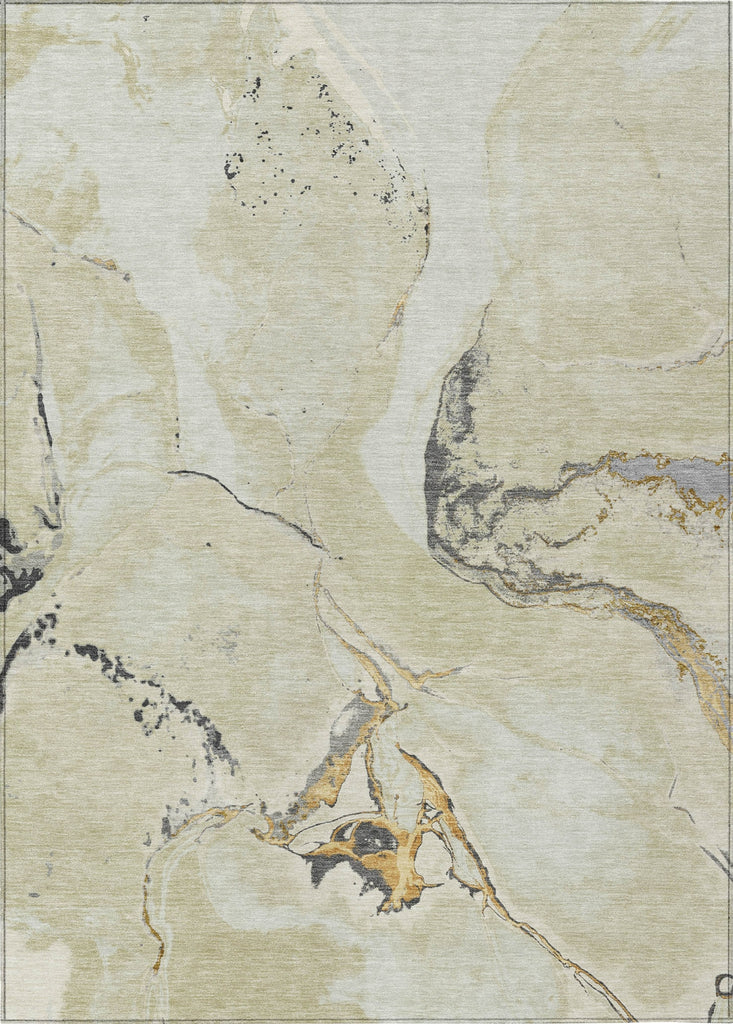 Piper Looms Chantille Abstract ACN1005 Ivory Machine Washable Area Rug main image