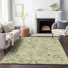 Piper Looms Chantille Floral ACN1006 Aloe Machine Washable Area Rug Lifestyle Image Feature