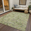 Piper Looms Chantille Floral ACN1006 Aloe Machine Washable Area Rug Outdoor Lifestyle Image Feature