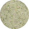 Piper Looms Chantille Floral ACN1006 Aloe Machine Washable Area Rug Round Main Image