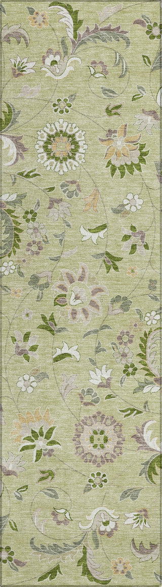Piper Looms Chantille Floral ACN1006 Aloe Machine Washable Area Rug Runner Main Image