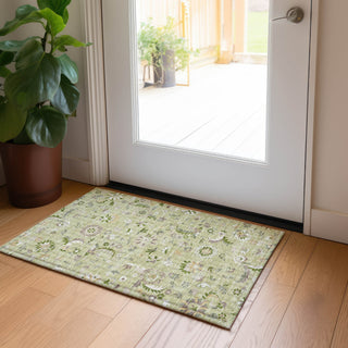 Piper Looms Chantille Floral ACN1006 Aloe Machine Washable Area Rug Scatter Lifestyle Image Feature