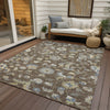 Piper Looms Chantille Floral ACN1006 Chocolate Machine Washable Area Rug Outdoor Lifestyle Image Feature