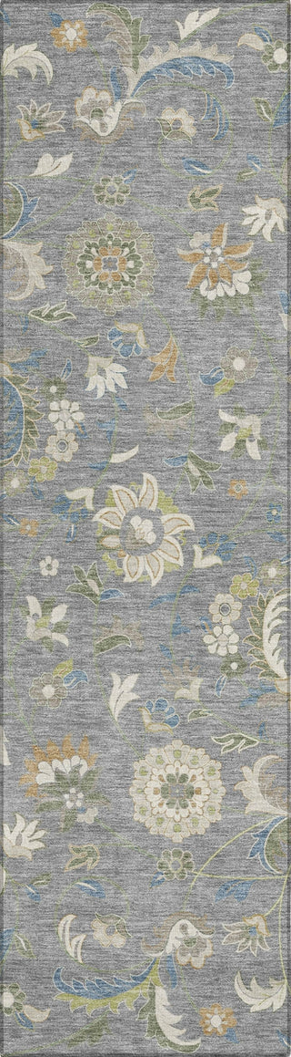 Piper Looms Chantille Floral ACN1006 Gray Machine Washable Area Rug Runner Main Image