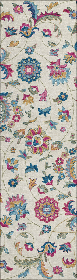 Piper Looms Chantille Floral ACN1006 Linen Machine Washable Area Rug Runner Main Image