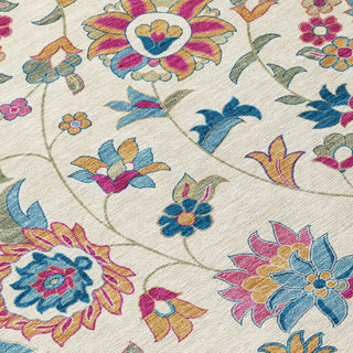 Piper Looms Chantille Floral ACN1006 Linen Machine Washable Area Rug Swatch Image