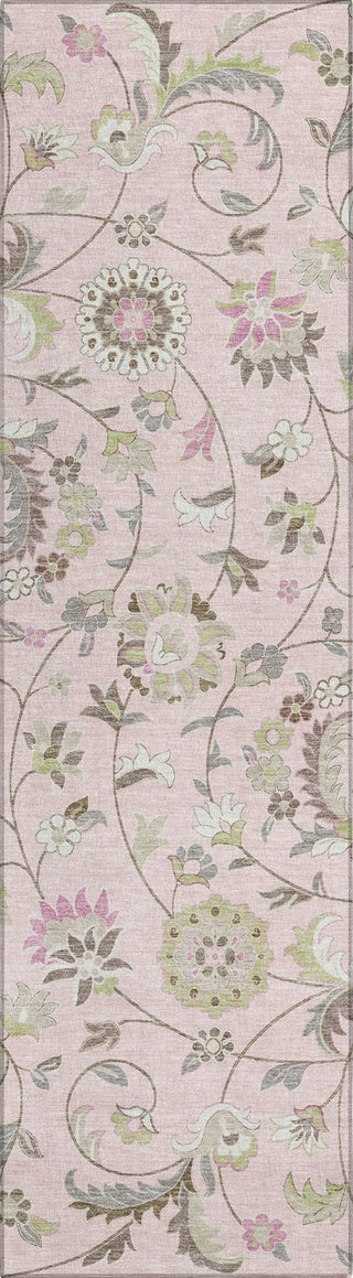 Piper Looms Chantille Floral ACN1006 Pink Machine Washable Area Rug Runner Main Image