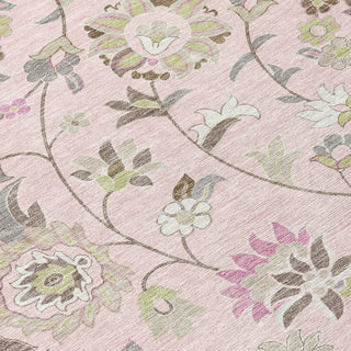 Piper Looms Chantille Floral ACN1006 Pink Machine Washable Area Rug Swatch Image