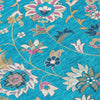 Piper Looms Chantille Floral ACN1006 Teal Machine Washable Area Rug Swatch Image