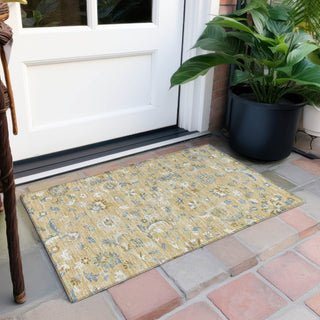 Piper Looms Chantille Floral ACN1006 Wheat Machine Washable Area Rug Scatter Outdoor Lifestyle Image Feature