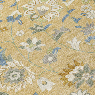 Piper Looms Chantille Floral ACN1006 Wheat Machine Washable Area Rug Swatch Image