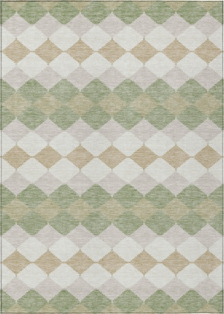 Piper Looms Chantille Geometric ACN1007 Aloe Machine Washable Area Rug main image