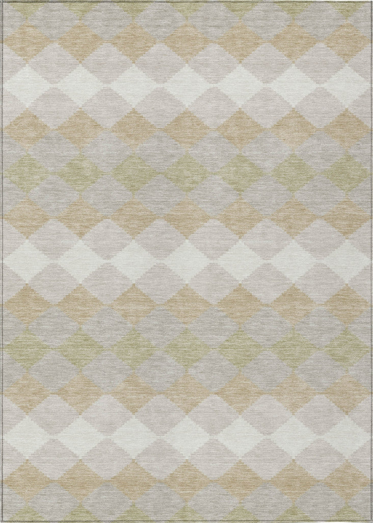 Piper Looms Chantille Geometric ACN1007 Beige Machine Washable Area Rug main image