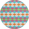 Piper Looms Chantille Geometric ACN1007 Blush Machine Washable Area Rug Round Main Image