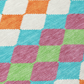 Piper Looms Chantille Geometric ACN1007 Blush Machine Washable Area Rug Swatch Image