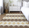 Piper Looms Chantille Geometric ACN1007 Brown Machine Washable Area Rug Lifestyle Image Feature