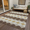 Piper Looms Chantille Geometric ACN1007 Brown Machine Washable Area Rug Outdoor Lifestyle Image Feature