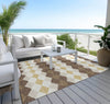 Piper Looms Chantille Geometric ACN1007 Brown Machine Washable Area Rug Outdoor Lifestyle Image Feature