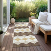 Piper Looms Chantille Geometric ACN1007 Brown Machine Washable Area Rug Runner Outdoor Lifestyle Image Feature