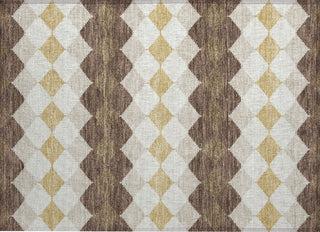 Piper Looms Chantille Geometric ACN1007 Brown Machine Washable Area Rug Scatter Main Image