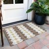 Piper Looms Chantille Geometric ACN1007 Brown Machine Washable Area Rug Scatter Outdoor Lifestyle Image Feature