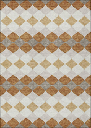 Piper Looms Chantille Geometric ACN1007 Copper Machine Washable Area Rug main image