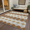 Piper Looms Chantille Geometric ACN1007 Copper Machine Washable Area Rug Outdoor Lifestyle Image Feature
