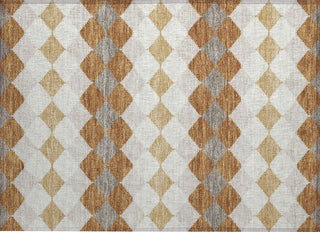 Piper Looms Chantille Geometric ACN1007 Copper Machine Washable Area Rug Scatter Main Image