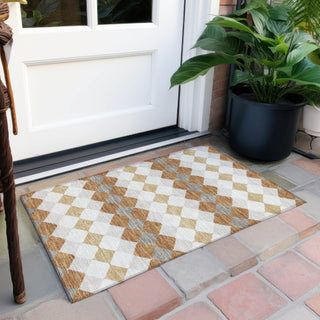 Piper Looms Chantille Geometric ACN1007 Copper Machine Washable Area Rug Scatter Outdoor Lifestyle Image Feature