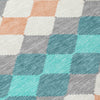Piper Looms Chantille Geometric ACN1007 Teal Machine Washable Area Rug Swatch Image
