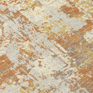Piper Looms Chantille Abstract ACN1008 Copper Machine Washable Area Rug Swatch Image