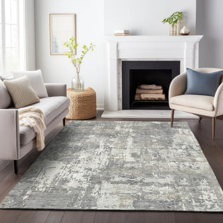Piper Looms Chantille Abstract ACN1008 Gray Machine Washable Area Rug Lifestyle Image Feature