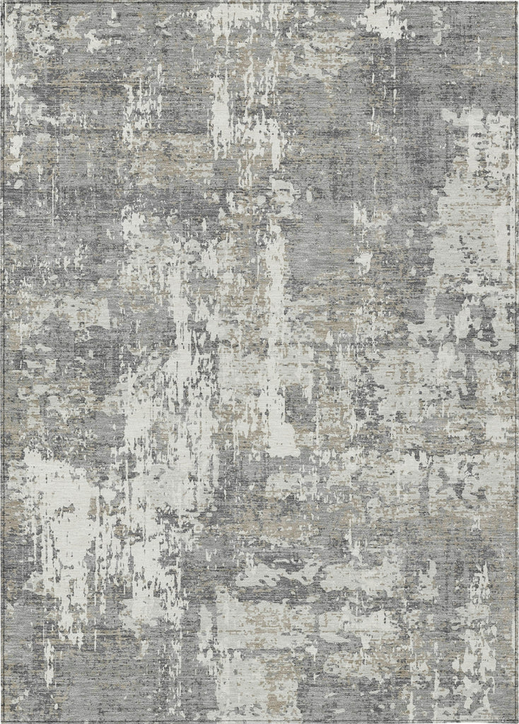 Piper Looms Chantille Abstract ACN1008 Gray Machine Washable Area Rug main image