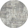 Piper Looms Chantille Abstract ACN1008 Gray Machine Washable Area Rug Round Main Image