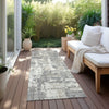 Piper Looms Chantille Abstract ACN1008 Gray Machine Washable Area Rug Runner Outdoor Lifestyle Image Feature