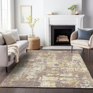 Piper Looms Chantille Abstract ACN1008 Lavender Machine Washable Area Rug Lifestyle Image Feature
