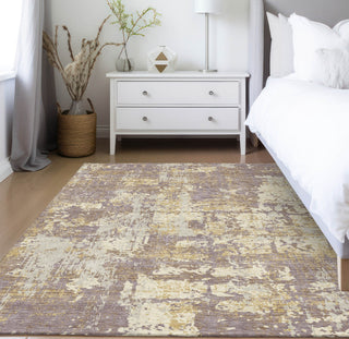 Piper Looms Chantille Abstract ACN1008 Lavender Machine Washable Area Rug Lifestyle Image Feature