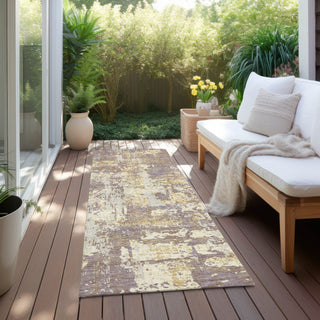 Piper Looms Chantille Abstract ACN1008 Lavender Machine Washable Area Rug Runner Outdoor Lifestyle Image Feature