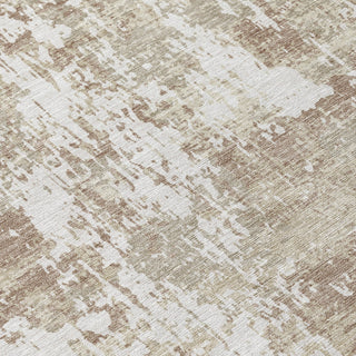 Piper Looms Chantille Abstract ACN1008 Taupe Machine Washable Area Rug Swatch Image