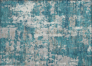 Piper Looms Chantille Abstract ACN1008 Teal Machine Washable Area Rug Scatter Main Image