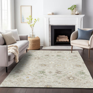 Piper Looms Chantille Traditional ACN1009 Beige Machine Washable Area Rug Lifestyle Image Feature