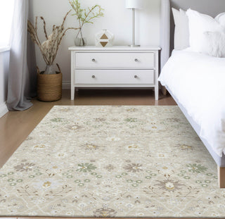 Piper Looms Chantille Traditional ACN1009 Beige Machine Washable Area Rug Lifestyle Image Feature